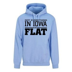 Not Everything In Iowa Is Flat Funny Sarcasm Saying Unisex Surf Hoodie