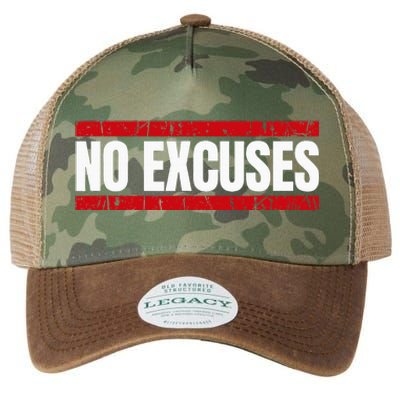 No Excuses Inspirational Saying Motivational Gym Workout Legacy Tie Dye Trucker Hat