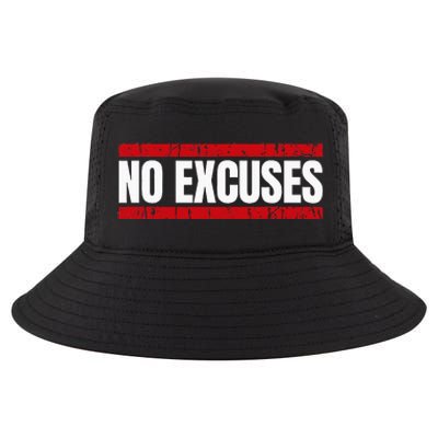 No Excuses Inspirational Saying Motivational Gym Workout Cool Comfort Performance Bucket Hat