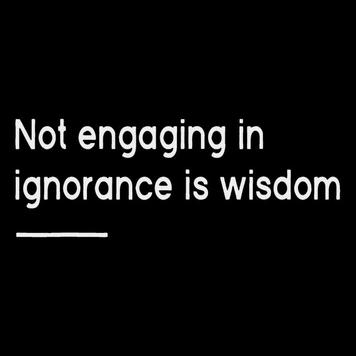 Not Engaging In Ignorance Is Wisdom Mindfulness Quote Wool Snapback Cap