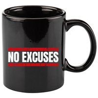No Excuses Inspirational Saying Motivational Gym Workout 11oz C Handle Ceramic Mug