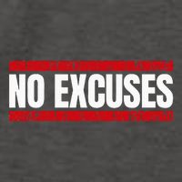 No Excuses Inspirational Saying Motivational Gym Workout Vector Backpack