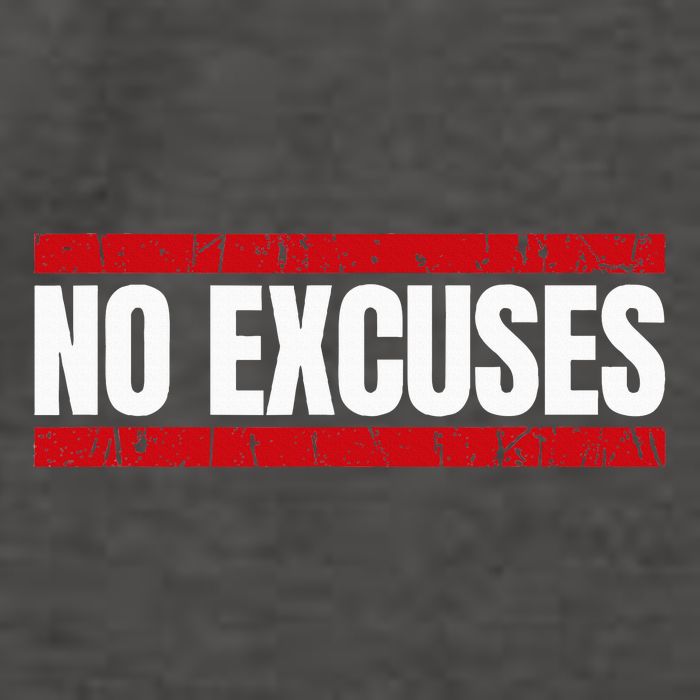 No Excuses Inspirational Saying Motivational Gym Workout Vector Backpack