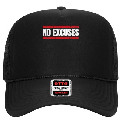 No Excuses Inspirational Saying Motivational Gym Workout Trucker Hat