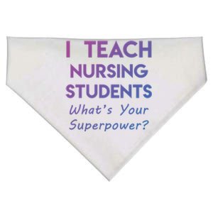 Nurse Educator Instructor Teach Nursing Students Superpower Meaningful Gift USA-Made Doggie Bandana