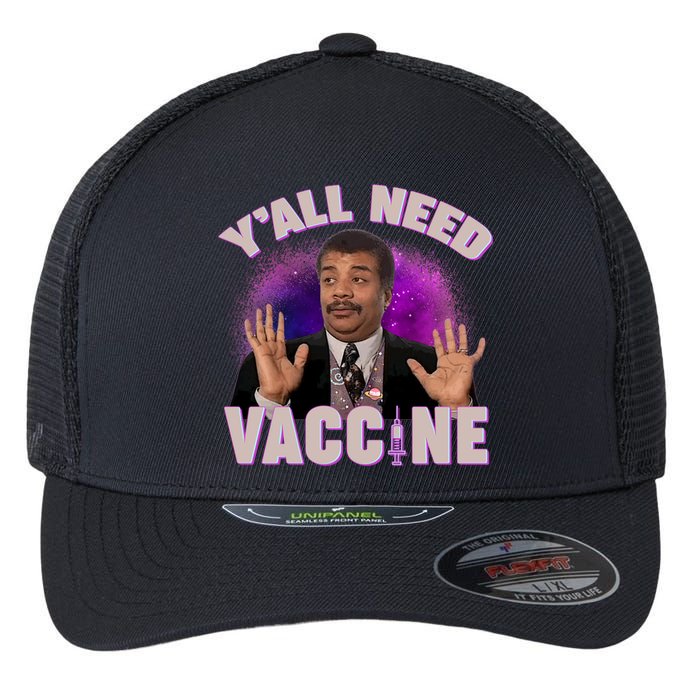 Neil deGrasse Tyson Y’all Need Vaccine Flexfit Unipanel Trucker Cap