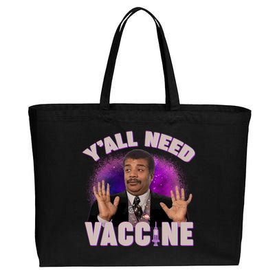 Neil deGrasse Tyson Y’all Need Vaccine Cotton Canvas Jumbo Tote