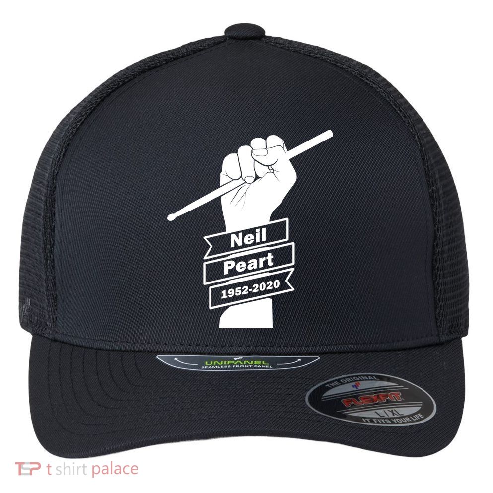 Neil Peart In Loving Memory Greatest Drummer Flexfit Unipanel Trucker Cap