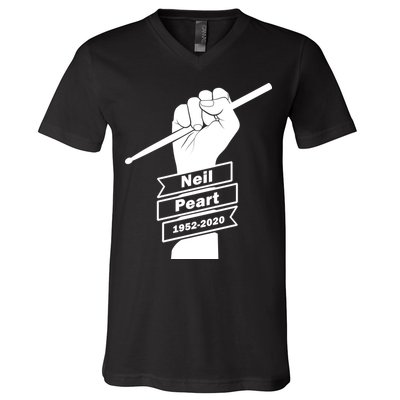 Neil Peart In Loving Memory Greatest Drummer V-Neck T-Shirt