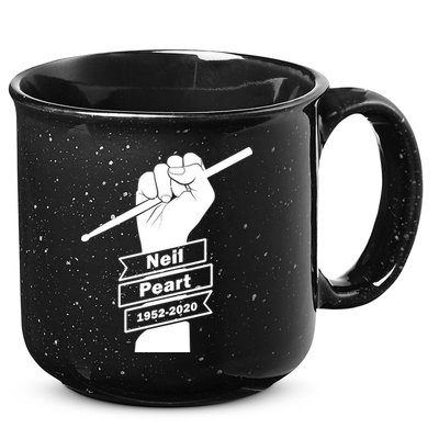 Neil Peart In Loving Memory Greatest Drummer 15oz Campfire Ceramic Mug