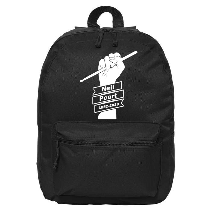 Neil Peart In Loving Memory Greatest Drummer 16 in Basic Backpack
