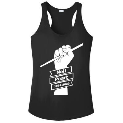Neil Peart In Loving Memory Greatest Drummer Ladies PosiCharge Competitor Racerback Tank
