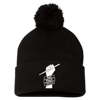 Neil Peart In Loving Memory Greatest Drummer Pom Pom 12in Knit Beanie