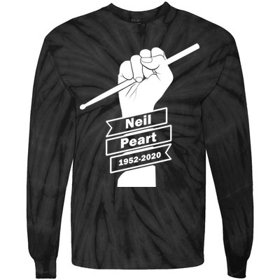 Neil Peart In Loving Memory Greatest Drummer Tie-Dye Long Sleeve Shirt