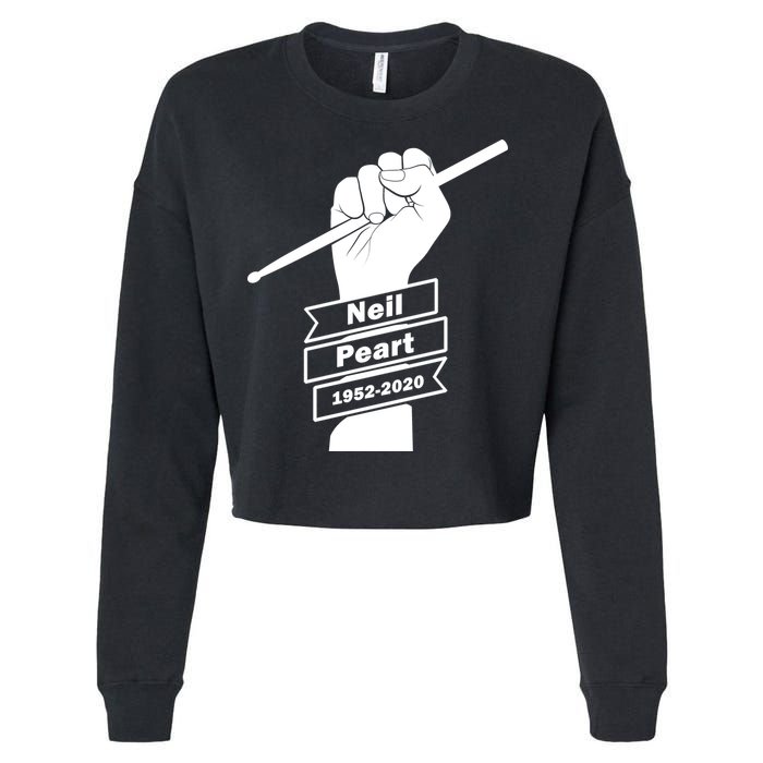 Neil Peart In Loving Memory Greatest Drummer Cropped Pullover Crew