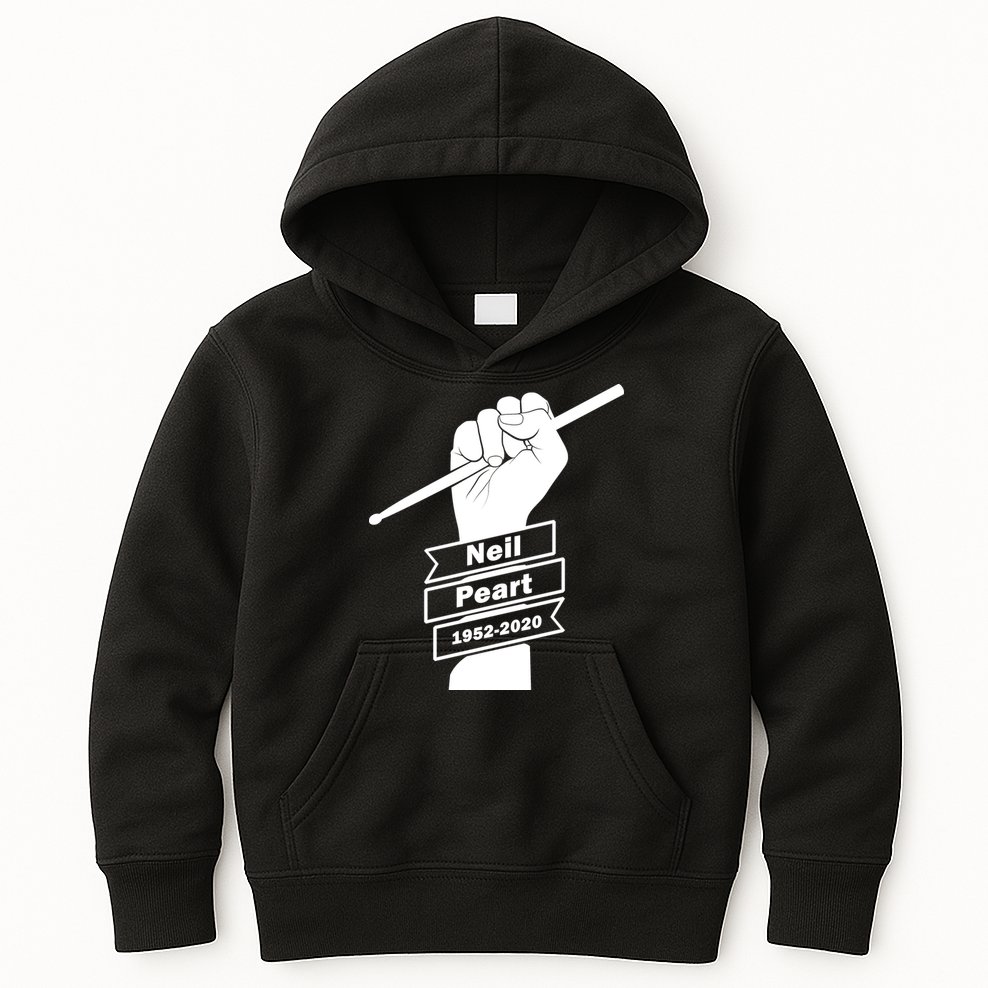 Neil Peart In Loving Memory Greatest Drummer Kids Hoodie