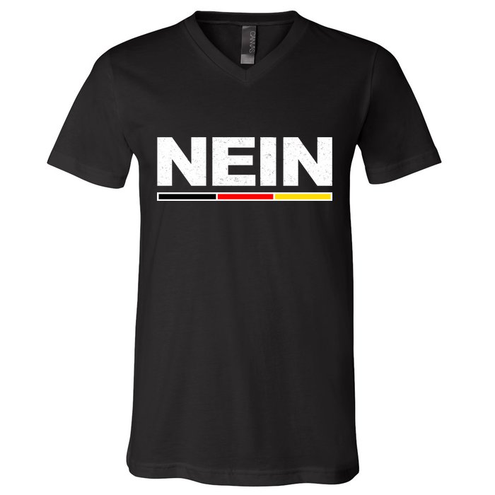 Nein German Funny Oktoberfest V-Neck T-Shirt