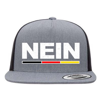 Nein German Funny Oktoberfest Flat Bill Trucker Hat