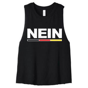 Nein German Funny Oktoberfest Women's Racerback Cropped Tank