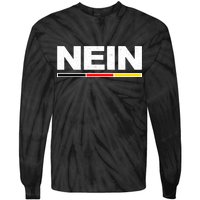 Nein German Funny Oktoberfest Tie-Dye Long Sleeve Shirt