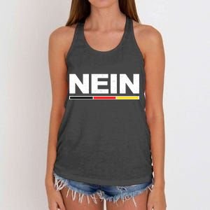 Nein German Funny Oktoberfest Women's Knotted Racerback Tank