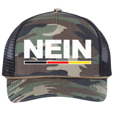 Nein German Funny Oktoberfest Retro Rope Trucker Hat Cap