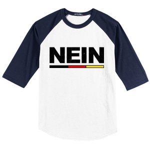 Nein German Funny Oktoberfest Baseball Sleeve Shirt