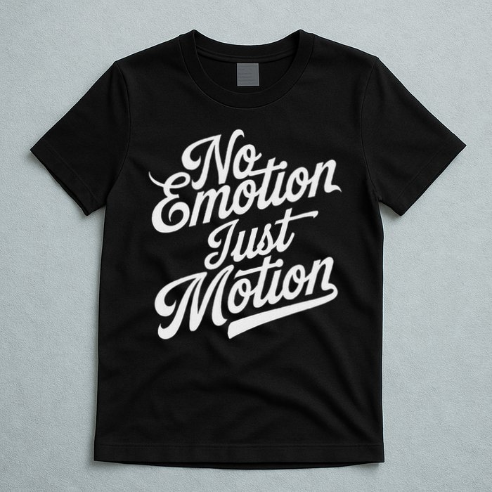 No Emotion Just Motion Motivation Progress T-Shirt