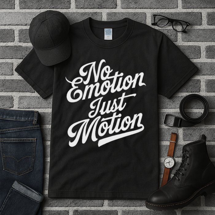 No Emotion Just Motion Motivation Progress Tall T-Shirt