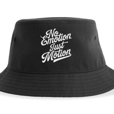 No Emotion Just Motion Motivation Progress Sustainable Bucket Hat