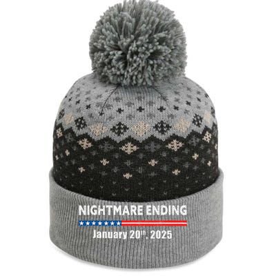 Nightmare Ending January 20th 2025 Funny Pro Trump 2025 The Baniff Cuffed Pom Beanie