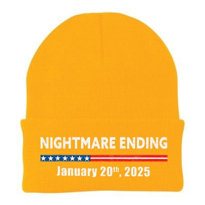 Nightmare Ending January 20th 2025 Funny Pro Trump 2025 Knit Cap Winter Beanie