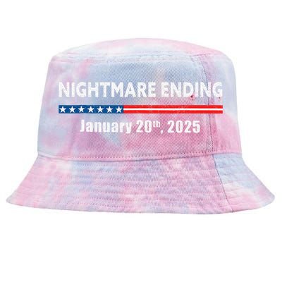 Nightmare Ending January 20th 2025 Funny Pro Trump 2025 Tie-Dyed Bucket Hat