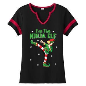 Ninja Elf Karate Taekwondo Martial Arts Mma Christmas Ladies Halftime Notch Neck Tee