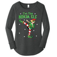 Ninja Elf Karate Taekwondo Martial Arts Mma Christmas Women's Perfect Tri Tunic Long Sleeve Shirt