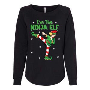 Ninja Elf Karate Taekwondo Martial Arts Mma Christmas Womens California Wash Sweatshirt