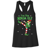 Ninja Elf Karate Taekwondo Martial Arts Mma Christmas Women's Racerback Tank