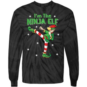 Ninja Elf Karate Taekwondo Martial Arts Mma Christmas Tie-Dye Long Sleeve Shirt