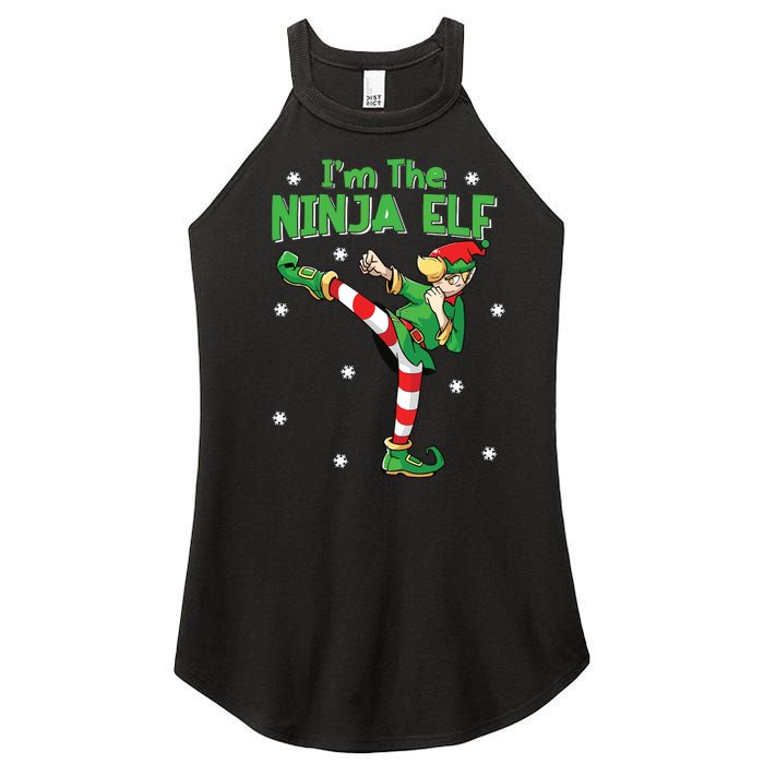 Ninja Elf Karate Taekwondo Martial Arts Mma Christmas Women's Perfect Tri Rocker Tank