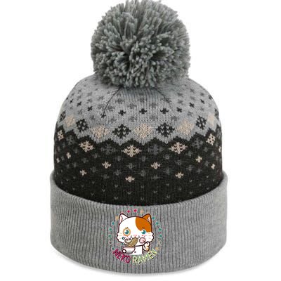 Neko Ramen Noodle Cat The Baniff Cuffed Pom Beanie