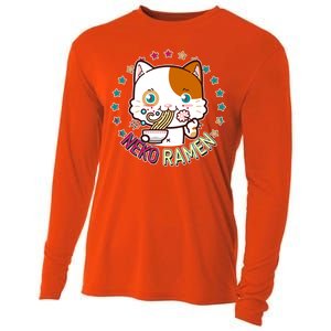 Neko Ramen Noodle Cat Cooling Performance Long Sleeve Crew