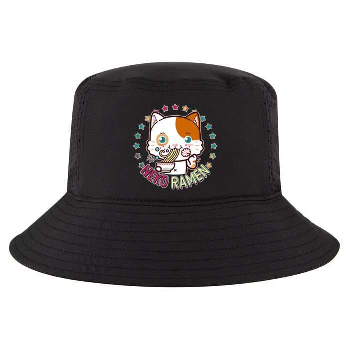 Neko Ramen Noodle Cat Cool Comfort Performance Bucket Hat