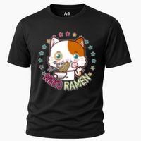 Neko Ramen Noodle Cat Cooling Performance Crew T-Shirt