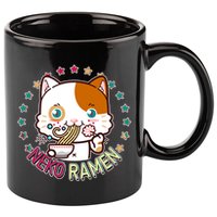 Neko Ramen Noodle Cat 11oz C Handle Ceramic Mug