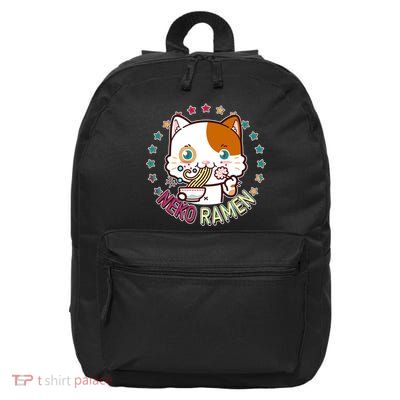 Neko Ramen Noodle Cat 16 in Basic Backpack