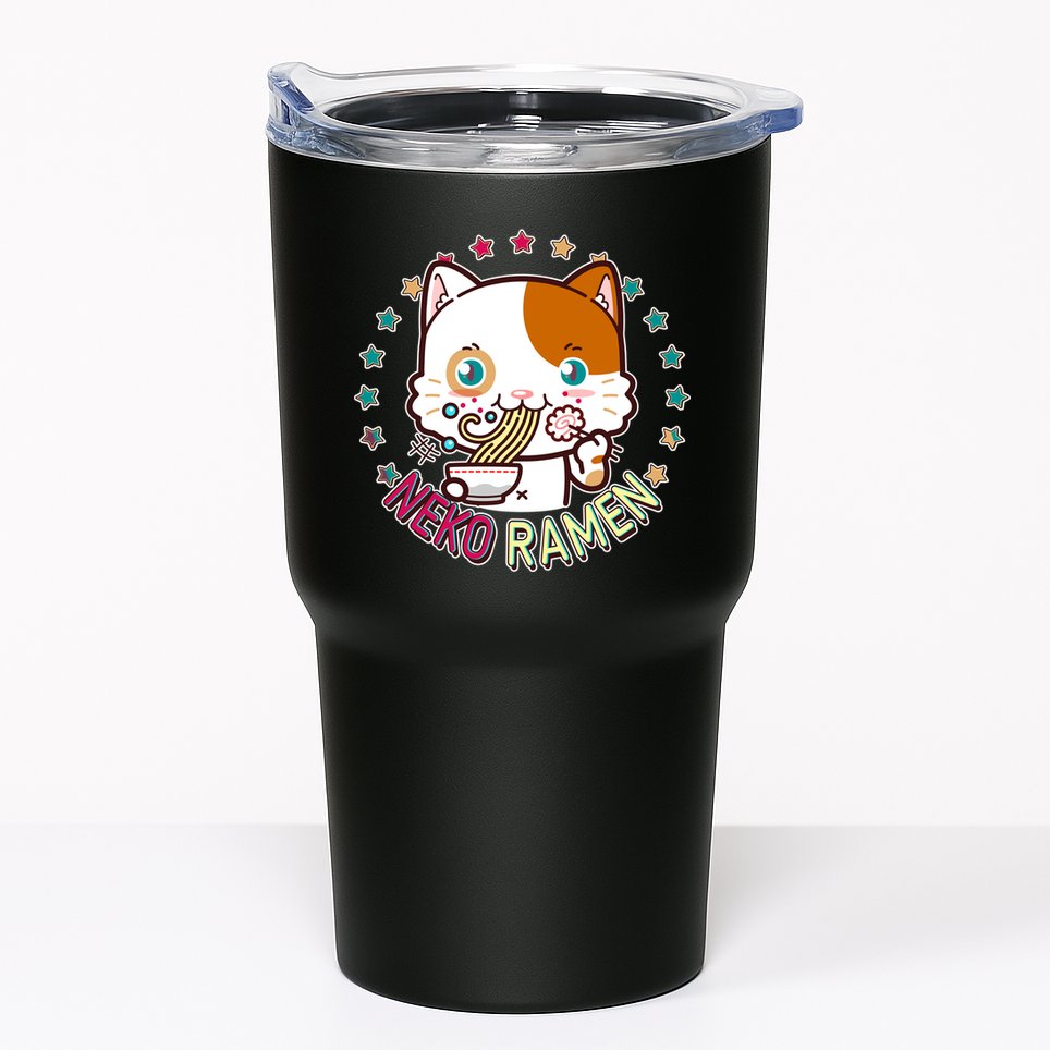 Neko Ramen Noodle Cat Tumbler