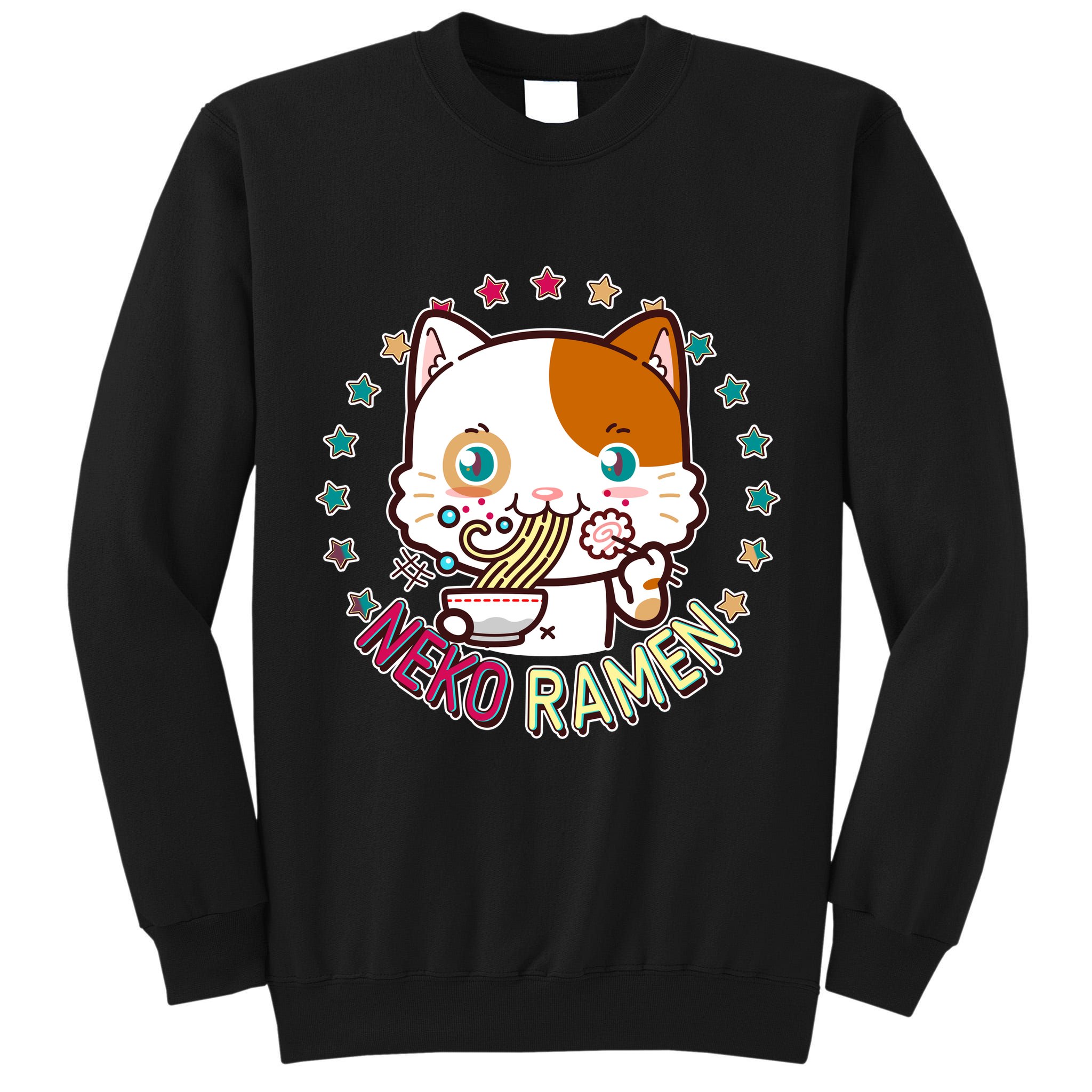 Neko Ramen Noodle Cat Tall Sweatshirt