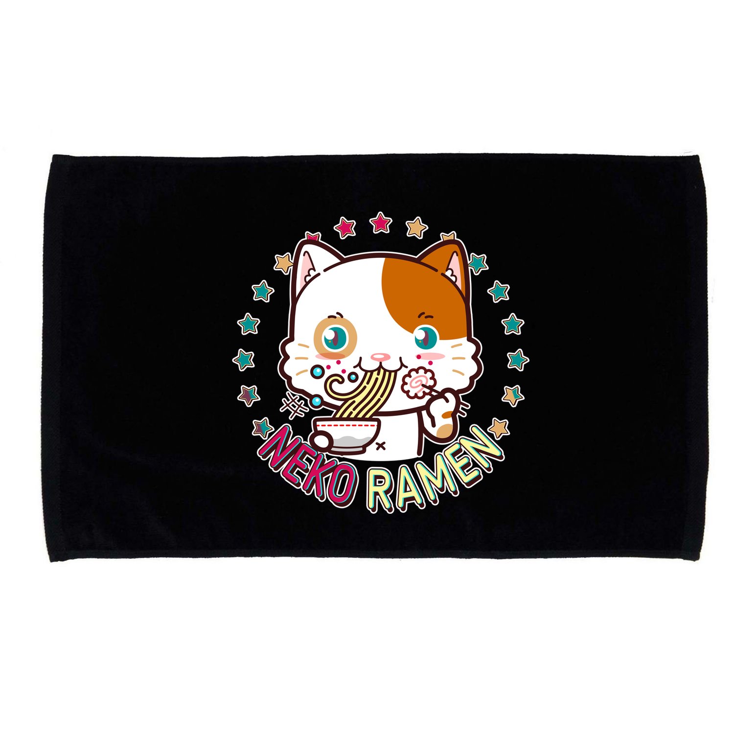 Neko Ramen Noodle Cat Microfiber Hand Towel