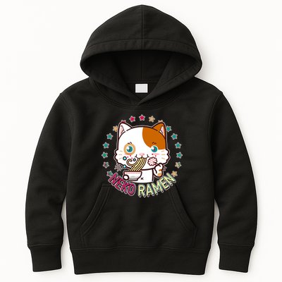 Neko Ramen Noodle Cat Kids Hoodie