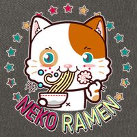 Neko Ramen Noodle Cat Cotton Canvas Backpack